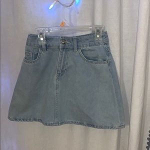 Light wash Jean Skirt
